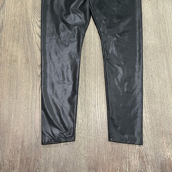 Wild Fable Leather Leggings Pants High Rise Elastic Waist Pull-On Black Size XL - Picture 2 of 7